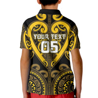 Custom Aotearoa Ngati Whatua Kid Polo Shirt Maori Tribal Pattern LT05 - Polynesian Pride