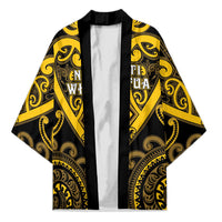 Custom Aotearoa Ngati Whatua Kimono Maori Tribal Pattern LT05 Unisex Yellow - Polynesian Pride