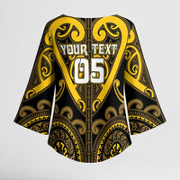 Custom Aotearoa Ngati Whatua Kimono Sleeve Blouse Maori Tribal Pattern LT05 - Polynesian Pride
