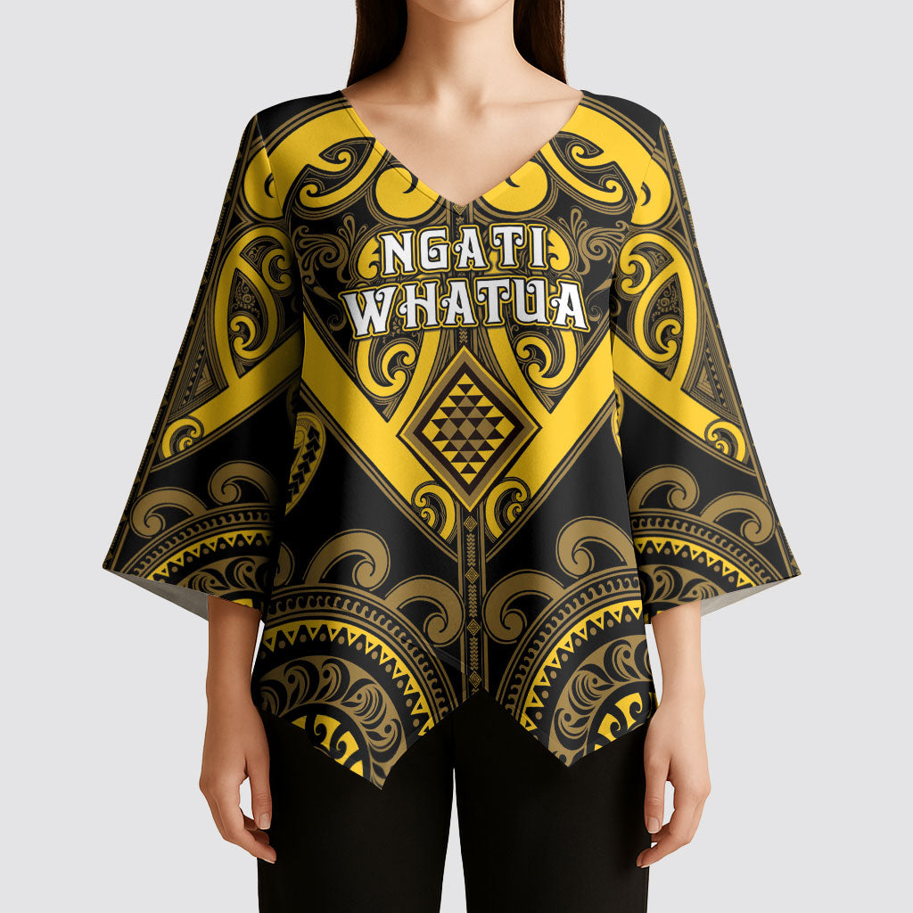 Custom Aotearoa Ngati Whatua Kimono Sleeve Blouse Maori Tribal Pattern LT05 - Polynesian Pride