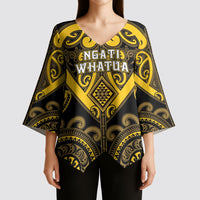 Custom Aotearoa Ngati Whatua Kimono Sleeve Blouse Maori Tribal Pattern LT05 - Polynesian Pride