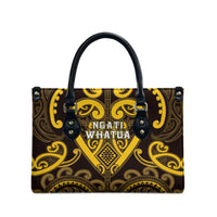 Aotearoa Ngati Whatua Leather Bag Maori Tribal Pattern LT05 - Polynesian Pride