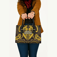 Aotearoa Ngati Whatua Leather Bag Maori Tribal Pattern LT05 - Polynesian Pride