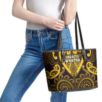 Aotearoa Ngati Whatua Leather Tote Bag Maori Tribal Pattern LT05 - Polynesian Pride