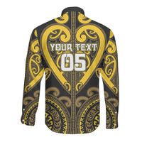 Custom Aotearoa Ngati Whatua Long Sleeve Button Shirt Maori Tribal Pattern LT05 - Polynesian Pride