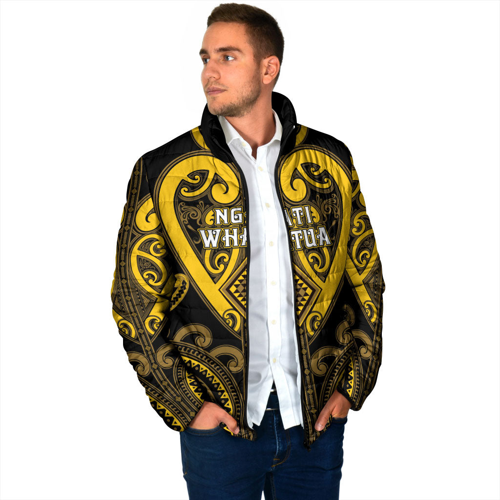 Custom Aotearoa Ngati Whatua Padded Jacket Maori Tribal Pattern LT05 - Polynesian Pride