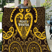 Aotearoa Ngati Whatua Quilt Maori Tribal Pattern LT05 Yellow - Polynesian Pride