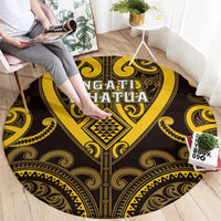 Aotearoa Ngati Whatua Round Carpet Maori Tribal Pattern LT05 - Polynesian Pride