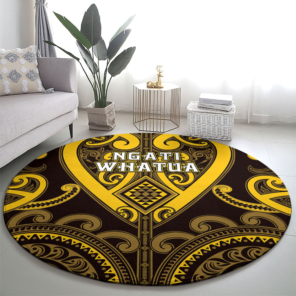 Aotearoa Ngati Whatua Round Carpet Maori Tribal Pattern LT05 - Polynesian Pride