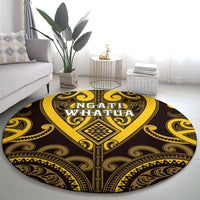 Aotearoa Ngati Whatua Round Carpet Maori Tribal Pattern LT05 - Polynesian Pride