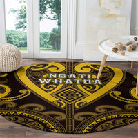 Aotearoa Ngati Whatua Round Carpet Maori Tribal Pattern LT05 - Polynesian Pride
