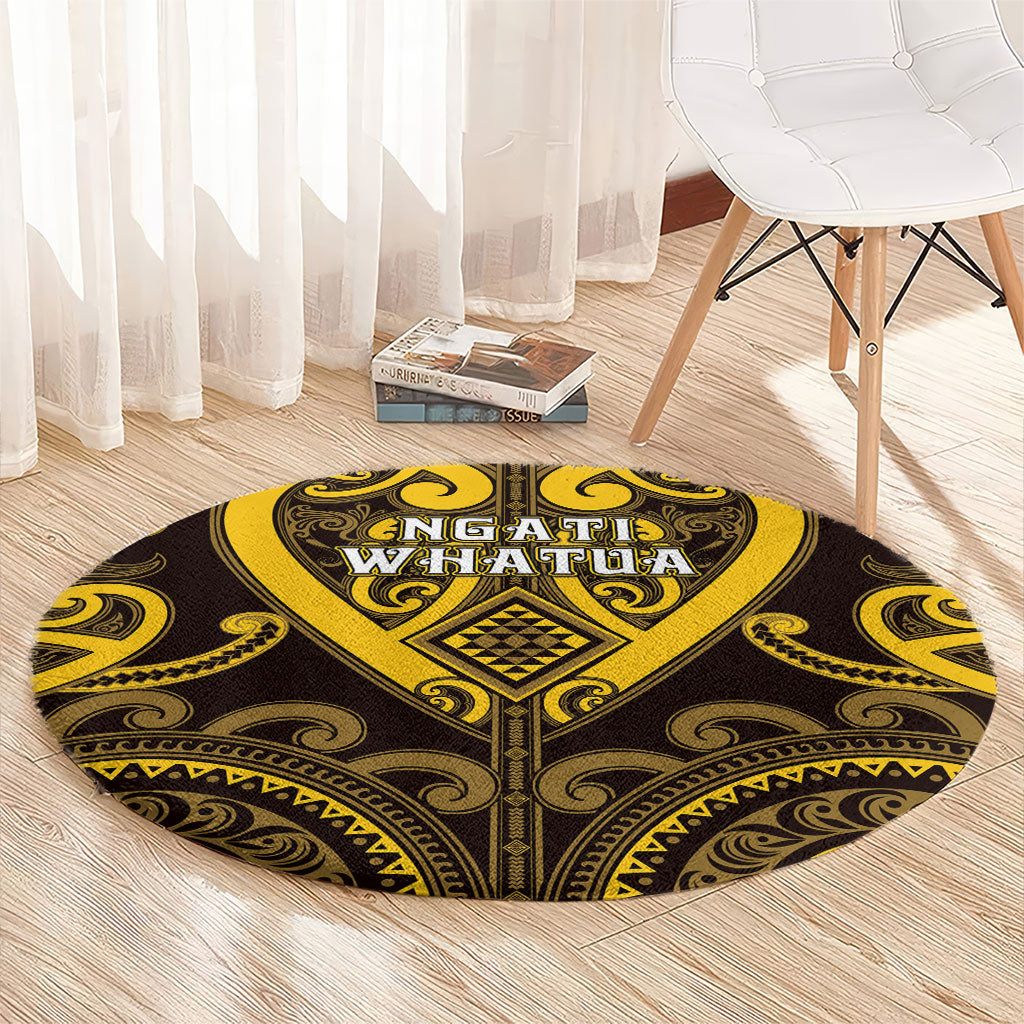 Aotearoa Ngati Whatua Round Carpet Maori Tribal Pattern LT05 - Polynesian Pride