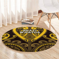 Aotearoa Ngati Whatua Round Carpet Maori Tribal Pattern LT05 - Polynesian Pride