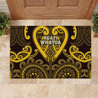 Aotearoa Ngati Whatua Rubber Doormat Maori Tribal Pattern LT05 Yellow - Polynesian Pride