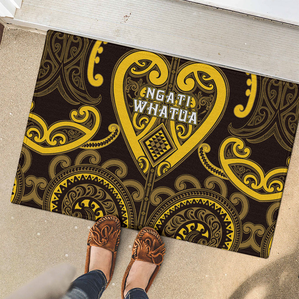 Aotearoa Ngati Whatua Rubber Doormat Maori Tribal Pattern LT05 - Polynesian Pride