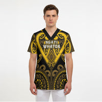 Custom Aotearoa Ngati Whatua Scrub Top Maori Tribal Pattern LT05 - Polynesian Pride