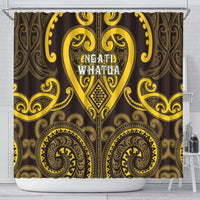 Aotearoa Ngati Whatua Shower Curtain Maori Tribal Pattern LT05 - Polynesian Pride