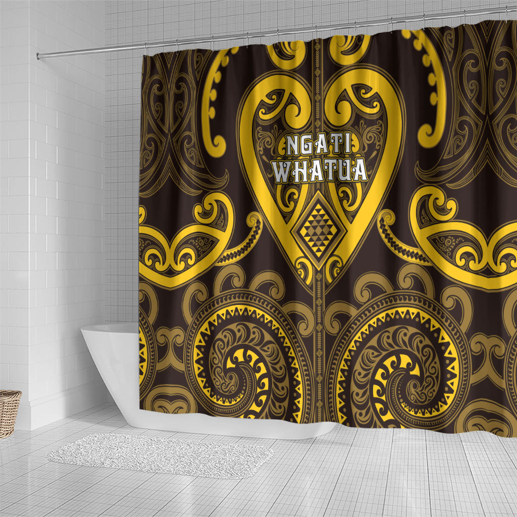 Aotearoa Ngati Whatua Shower Curtain Maori Tribal Pattern LT05 - Polynesian Pride