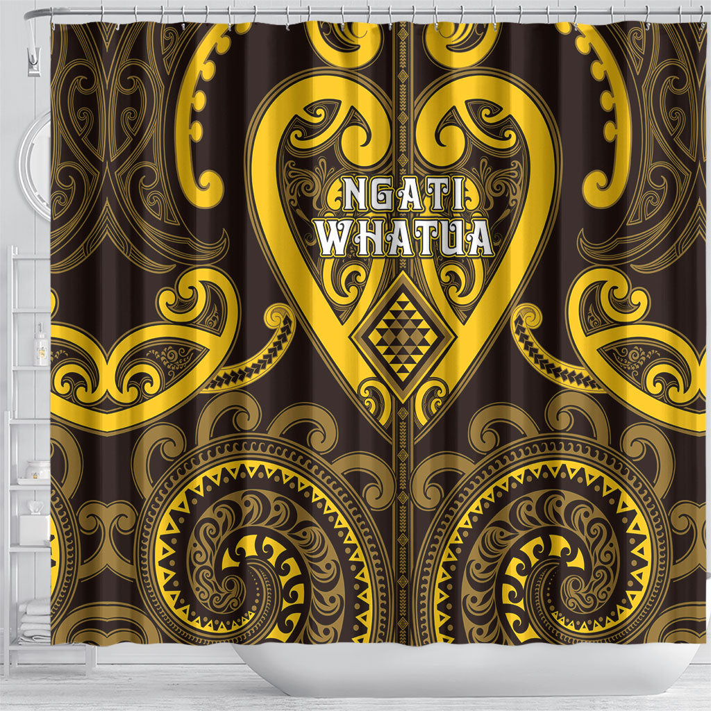 Aotearoa Ngati Whatua Shower Curtain Maori Tribal Pattern LT05 - Polynesian Pride