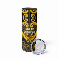 Custom Aotearoa Ngati Whatua Skinny Tumbler Maori Tribal Pattern LT05 - Polynesian Pride