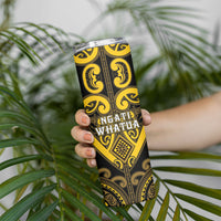 Custom Aotearoa Ngati Whatua Skinny Tumbler Maori Tribal Pattern LT05 - Polynesian Pride