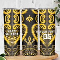 Custom Aotearoa Ngati Whatua Skinny Tumbler Maori Tribal Pattern LT05 - Polynesian Pride