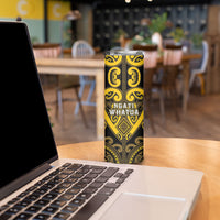 Custom Aotearoa Ngati Whatua Skinny Tumbler Maori Tribal Pattern LT05 - Polynesian Pride