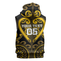 Custom Aotearoa Ngati Whatua Sleeveless Hoodie Maori Tribal Pattern LT05 - Polynesian Pride