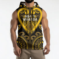 Custom Aotearoa Ngati Whatua Sleeveless Hoodie Maori Tribal Pattern LT05 - Polynesian Pride