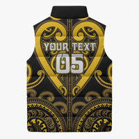 Custom Aotearoa Ngati Whatua Sleeveless Puffer Jacket Maori Tribal Pattern LT05 - Polynesian Pride