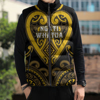 Custom Aotearoa Ngati Whatua Sleeveless Puffer Jacket Maori Tribal Pattern LT05 - Polynesian Pride