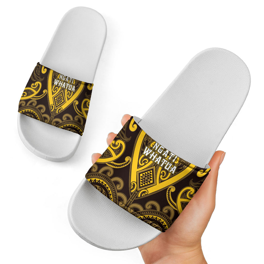 Aotearoa Ngati Whatua Slide Sandals Maori Tribal Pattern LT05 - Polynesian Pride
