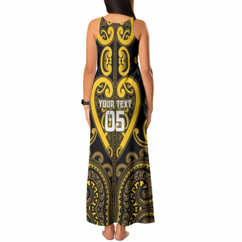 Custom Aotearoa Ngati Whatua Tank Maxi Dress Maori Tribal Pattern LT05 - Polynesian Pride