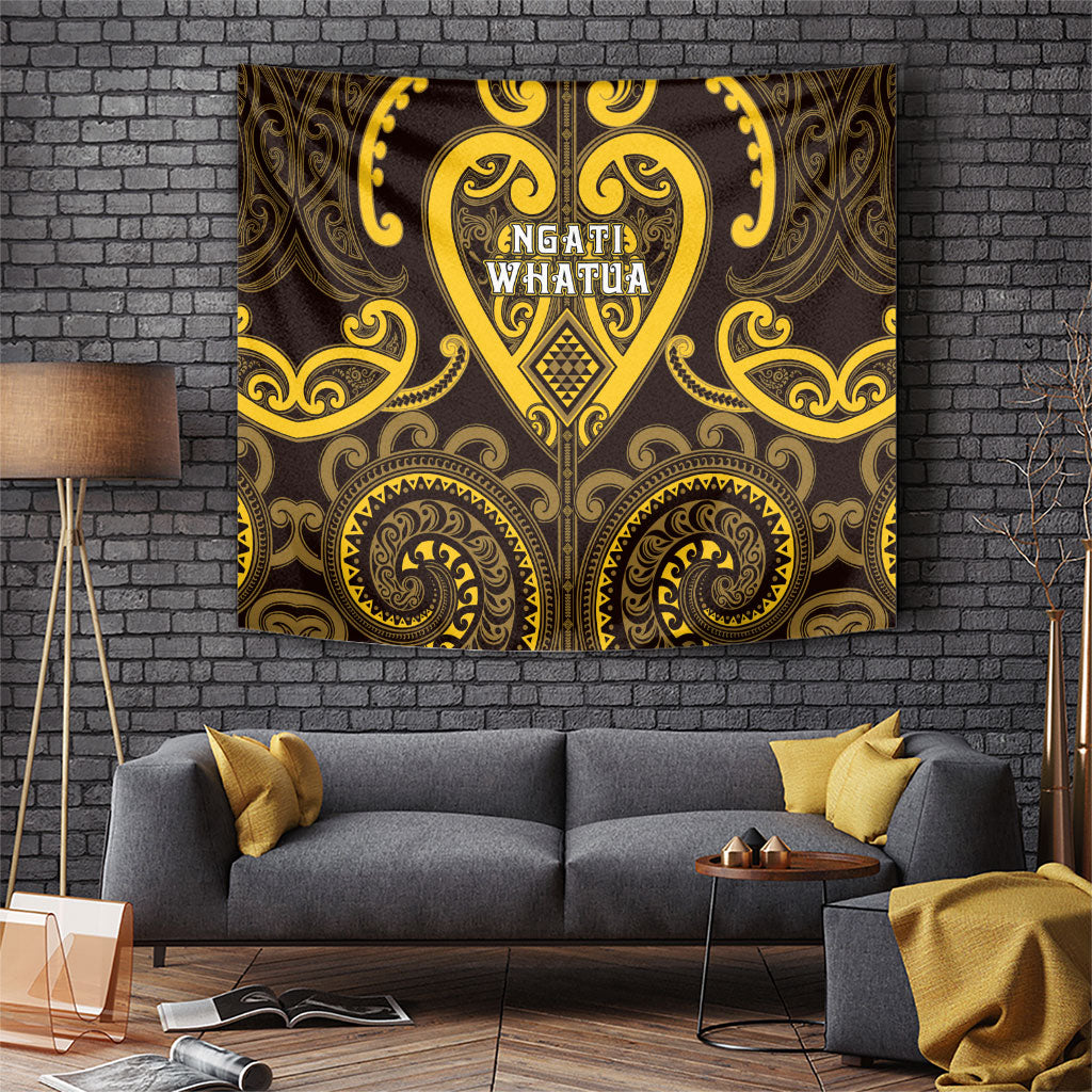 Aotearoa Ngati Whatua Tapestry Maori Tribal Pattern LT05 Yellow - Polynesian Pride
