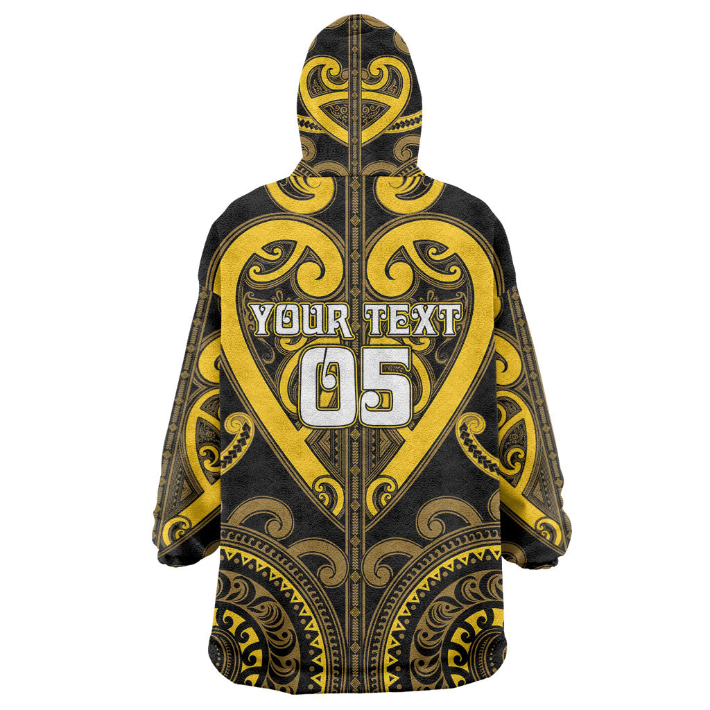 Custom Aotearoa Ngati Whatua Wearable Blanket Hoodie Maori Tribal Pattern LT05 - Polynesian Pride