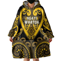 Custom Aotearoa Ngati Whatua Wearable Blanket Hoodie Maori Tribal Pattern LT05 - Polynesian Pride
