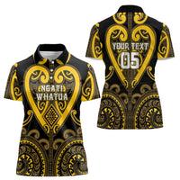 Custom Aotearoa Ngati Whatua Women Polo Shirt Maori Tribal Pattern LT05 - Polynesian Pride