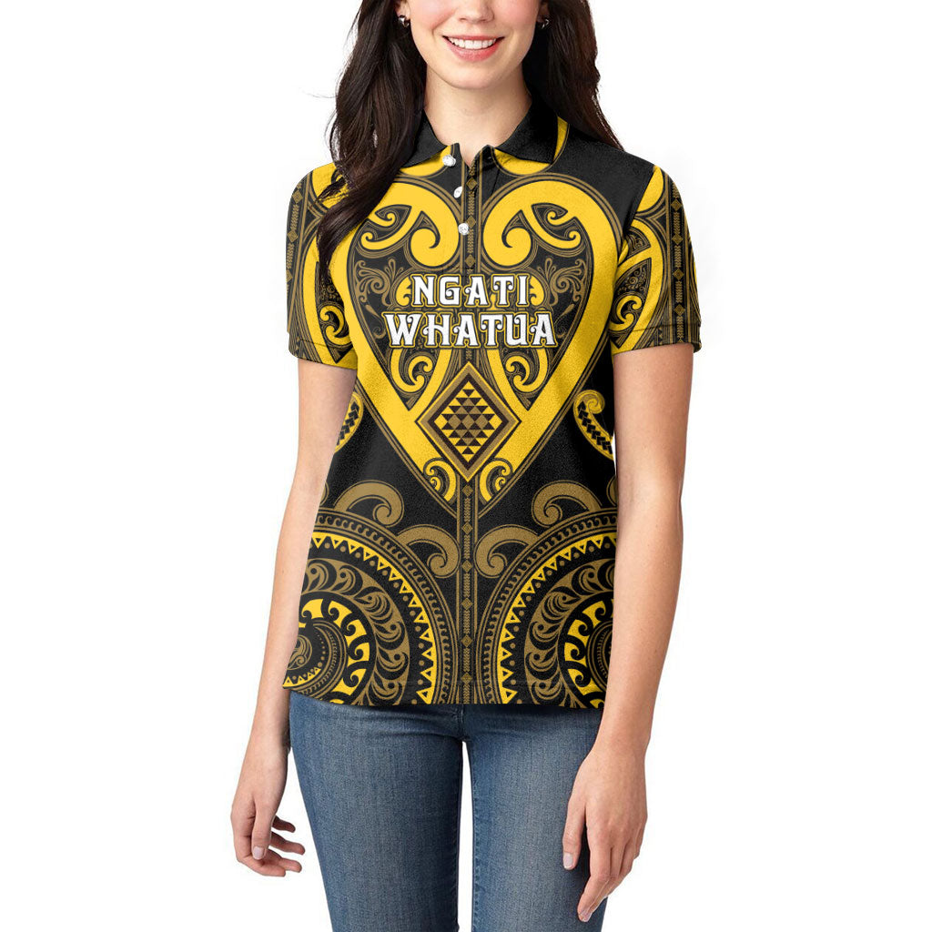 Custom Aotearoa Ngati Whatua Women Polo Shirt Maori Tribal Pattern LT05 - Polynesian Pride