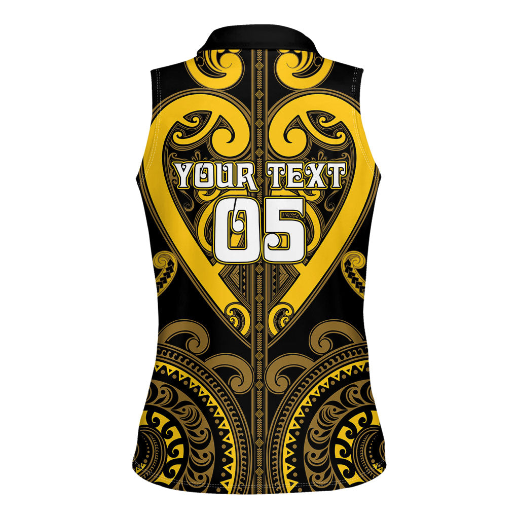 Custom Aotearoa Ngati Whatua Women Sleeveless Polo Shirt Maori Tribal Pattern LT05 - Polynesian Pride
