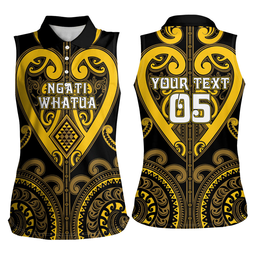 Custom Aotearoa Ngati Whatua Women Sleeveless Polo Shirt Maori Tribal Pattern LT05 - Polynesian Pride