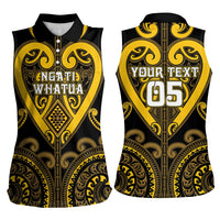 Custom Aotearoa Ngati Whatua Women Sleeveless Polo Shirt Maori Tribal Pattern LT05 - Polynesian Pride