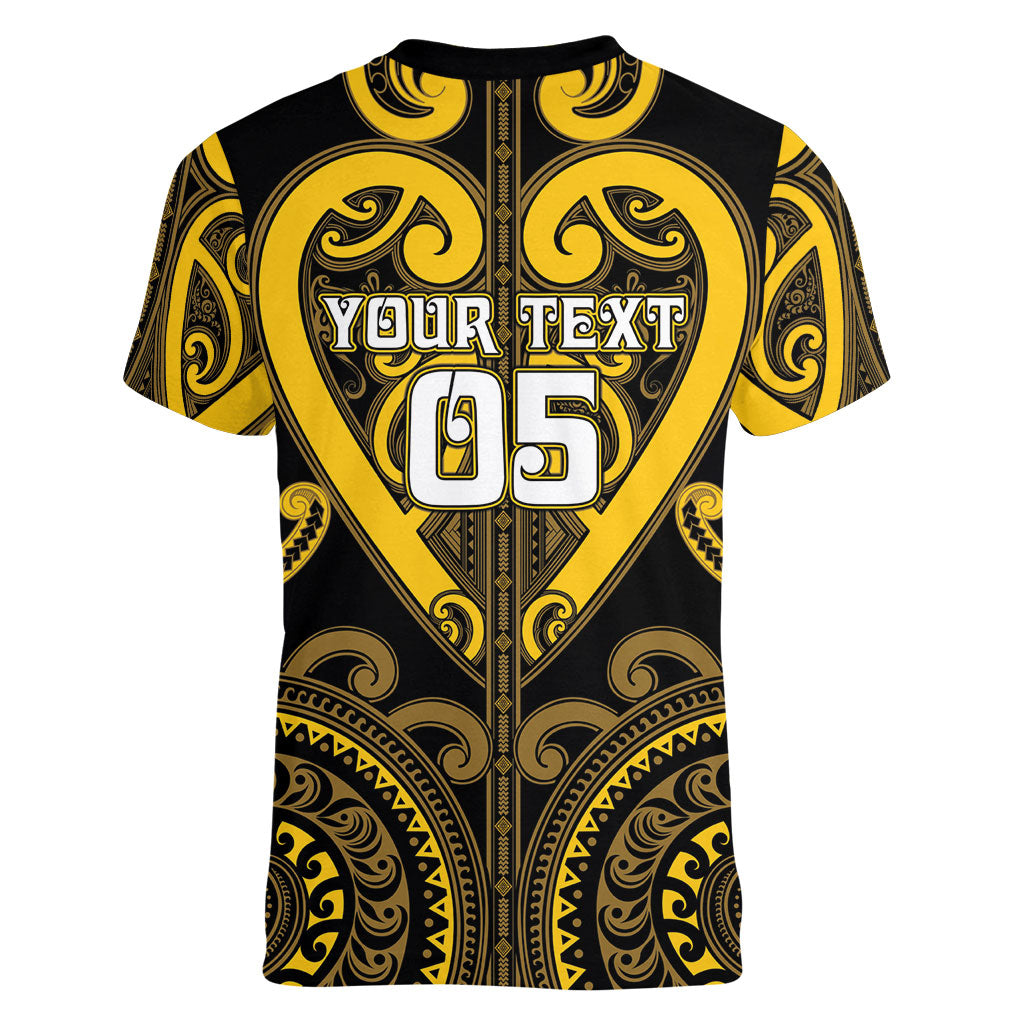 Custom Aotearoa Ngati Whatua Women V-Neck T-Shirt Maori Tribal Pattern LT05 - Polynesian Pride