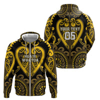 Custom Aotearoa Ngati Whatua Zip Hoodie Maori Tribal Pattern LT05 - Polynesian Pride