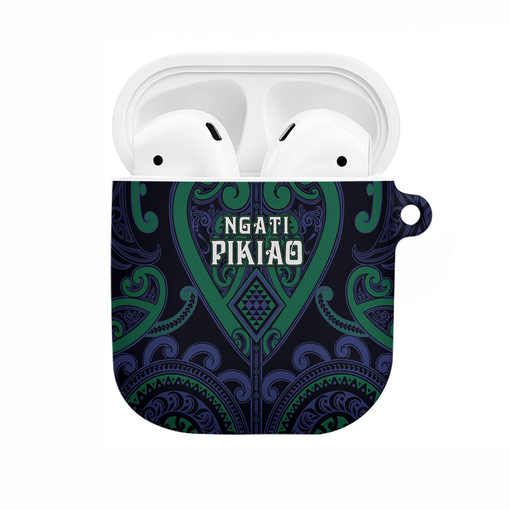Aotearoa Ngati Pikiao AirPods Case Maori Tribal Pattern LT05 Green - Polynesian Pride