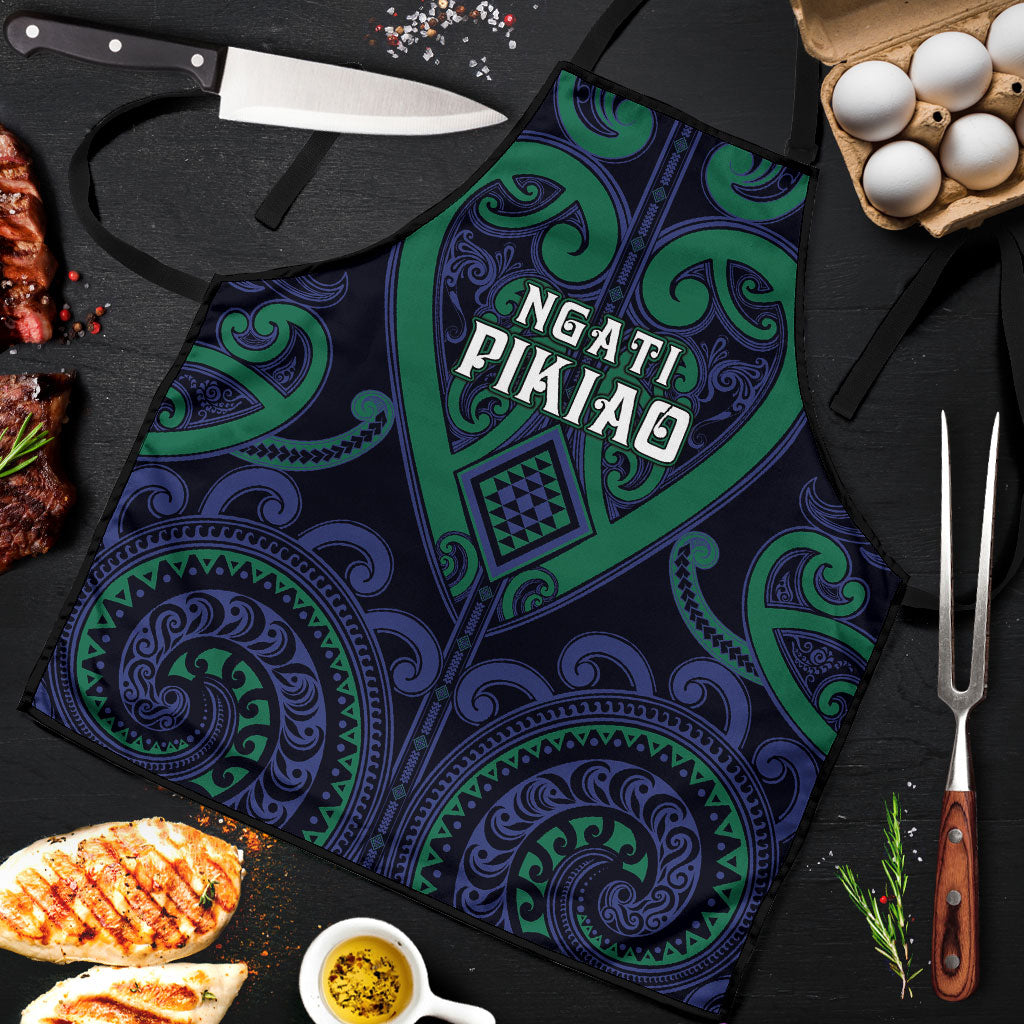 Aotearoa Ngati Pikiao Apron Maori Tribal Pattern LT05 Green - Polynesian Pride