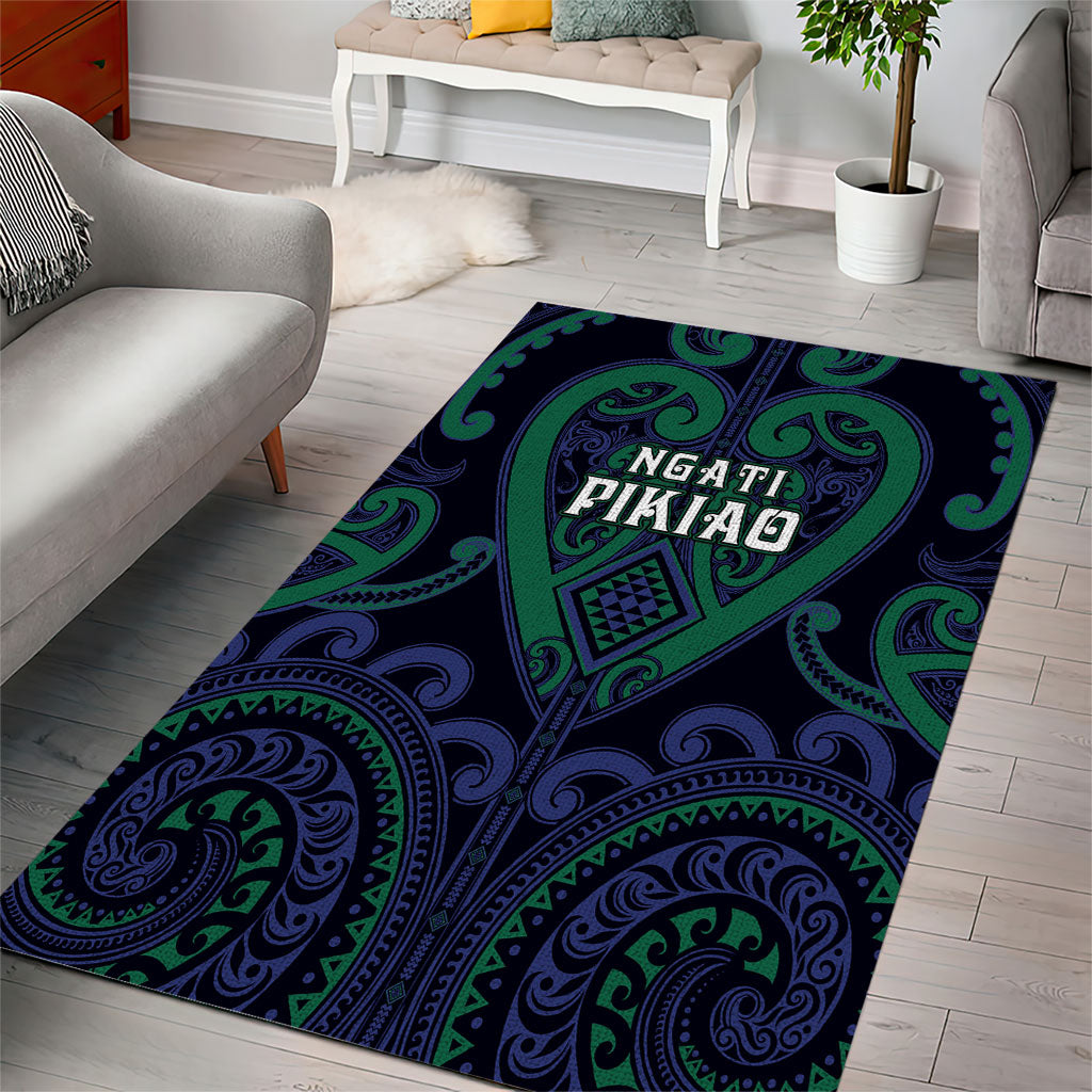 Aotearoa Ngati Pikiao Area Rug Maori Tribal Pattern LT05 - Polynesian Pride