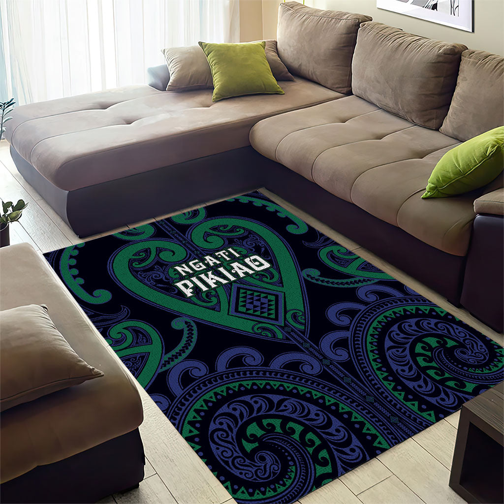 Aotearoa Ngati Pikiao Area Rug Maori Tribal Pattern LT05 - Polynesian Pride