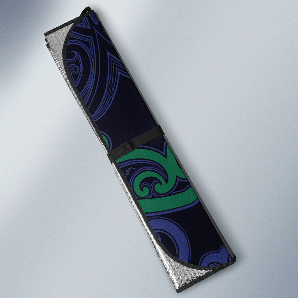 Aotearoa Ngati Pikiao Auto Sun Shade Maori Tribal Pattern LT05 - Polynesian Pride