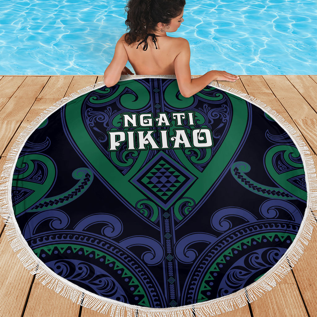 Aotearoa Ngati Pikiao Beach Blanket Maori Tribal Pattern LT05 - Polynesian Pride