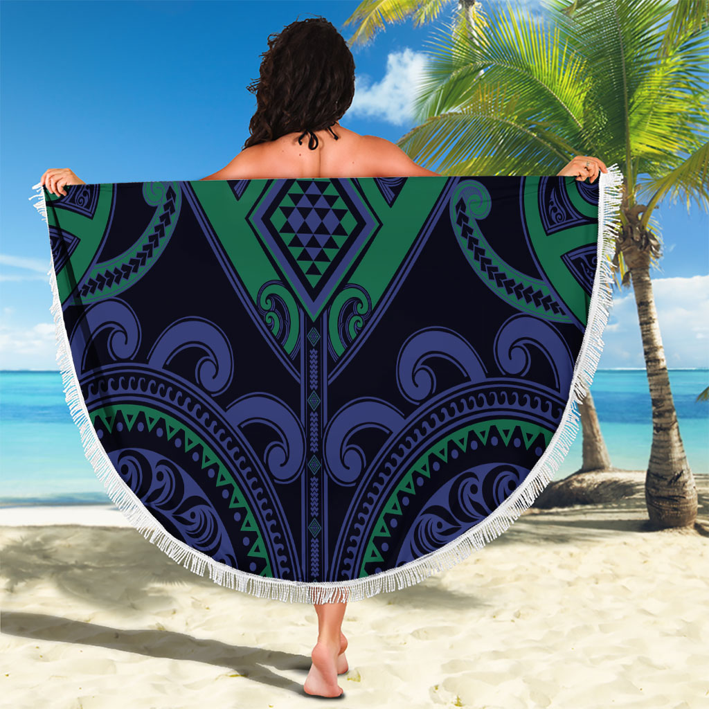 Aotearoa Ngati Pikiao Beach Blanket Maori Tribal Pattern LT05 - Polynesian Pride